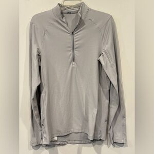 Men’s Lululemon Quarter Zip Pullover, light grey, Men’s Small, Exc pre owned
